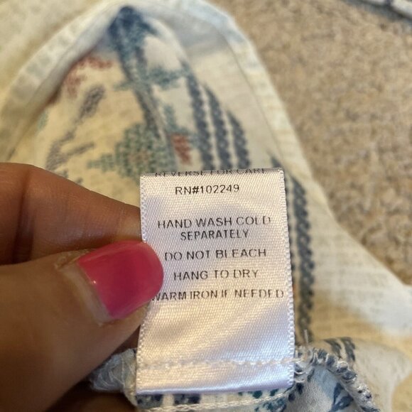 Brixon Ivy Stitch Fix Shirt Floral Top Tunic Ellie Cross Stitch Pattern Size S - Picture 13 of 13